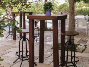 כסא בר ושלחן בר בורג ערבה