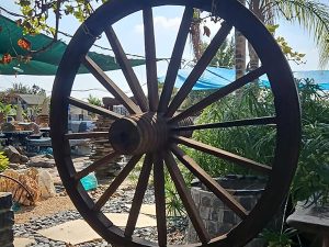 גלגלי עץ דקורטיביים להשכרה באירועים