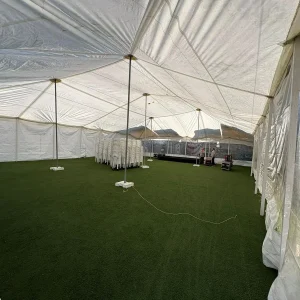 אוהל אירועים מקצועי עם כיסאות וציוד, פתרונות הצללה להשכרה מבית אינגו
